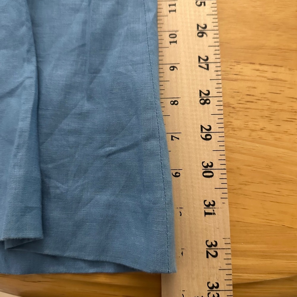 Nine West Linen Wide Leg Pants Blue Size 8 NWT High Rise Dress Trousers $89 MSRP - Picture 11 of 13